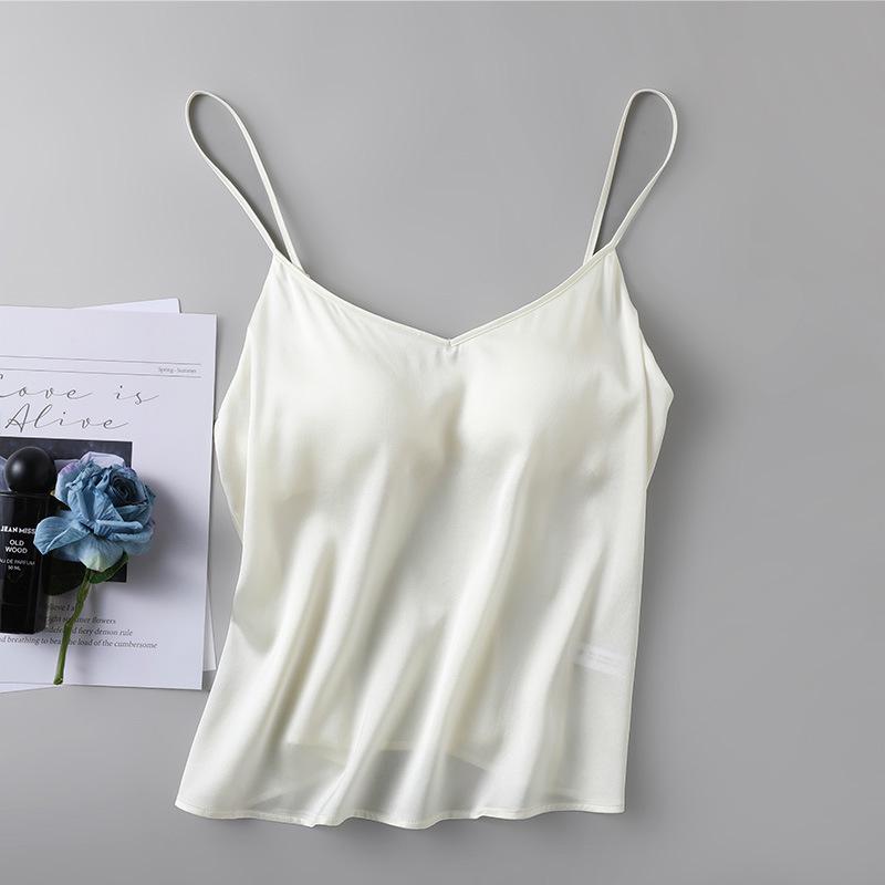 Premium Mulberry Silk Camisole: Lustrous, Comfortable, Breathable, No Bra Needed