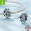 Orologio a Cucù Vintage Fai da Te Perline Personalizzate Stile Letterario Argento Sterling S925 Perline Orologio Accessori