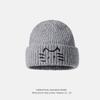 Cute kitten wool hat female autumn and winter face small warm cold hat big head circumference cold ear protection knitted hat