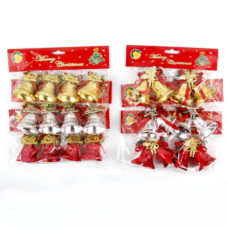 Campana da 4,5 cm Decorazioni natalizie Campana in plastica galvanica Corda per albero di Natale Accessori per ciondoli Decorazioni per la casa Decorazioni natalizie