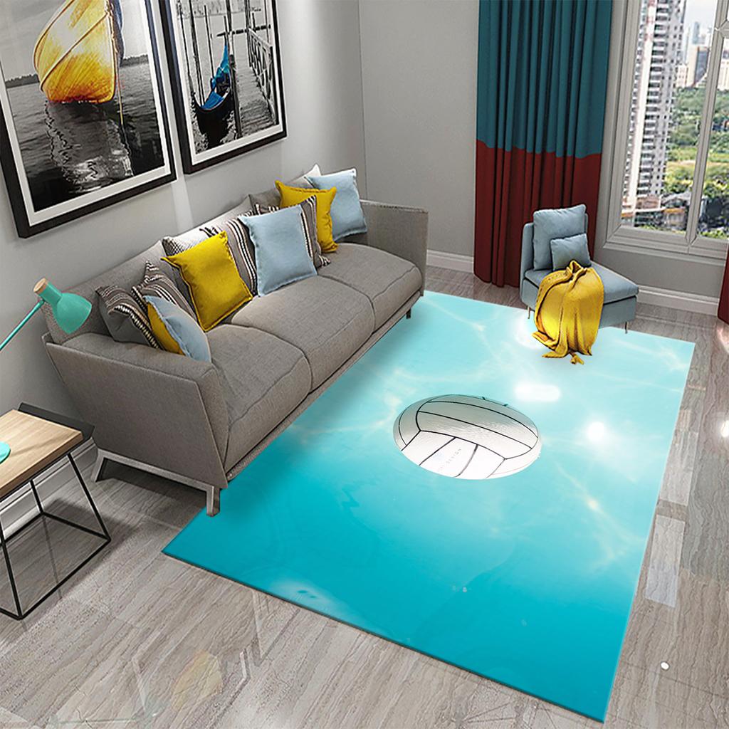 3D Fashion Volleyball Pattern Carpet for Living Room Bedroom Kitchen Bathroom Door Entrance Anti-slip Large Carpet Home Decor