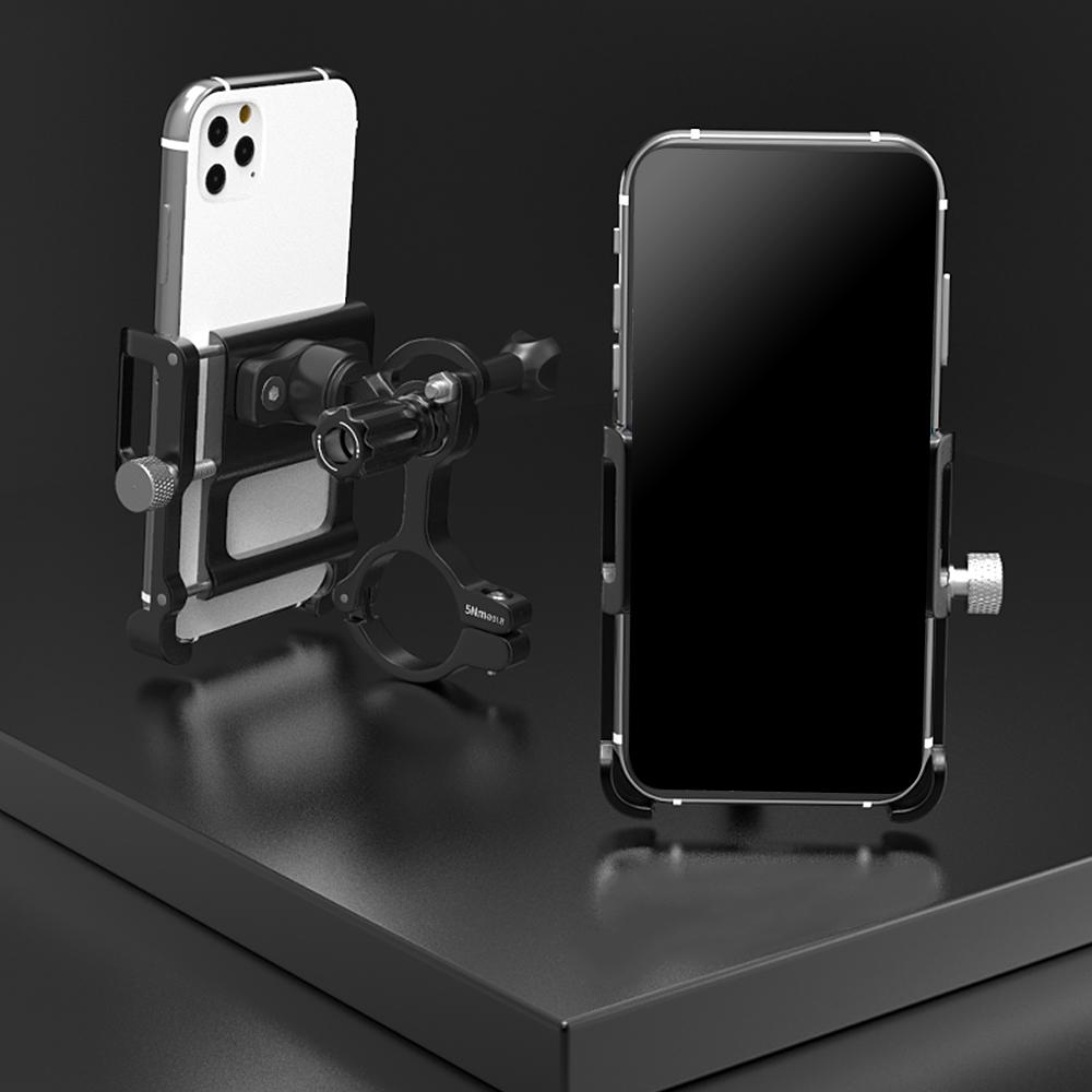 Aluminium Fiets Telefoonhouder 360 Graden Draaibaar Verstelbaar Anti-Slip Fietsen Fiets Stuur Telefoon