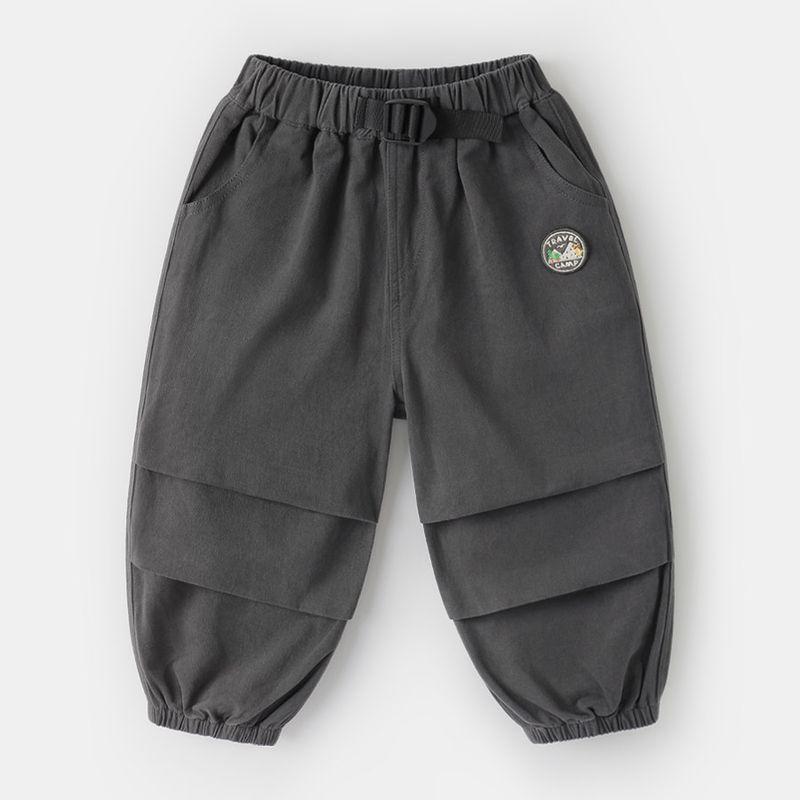 [Spring 25 New Collection] Right-Ou Boys  Mountain Series Long Pants Spring Outdoor Children s Clothing Spring Children s Casual Long Pants Dark gray 110