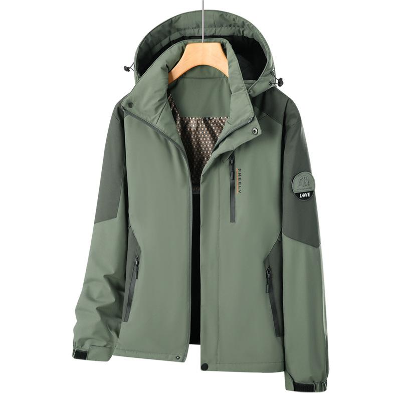 Herbst- und Winterverdickte abnehmbare Kapuzen-Winddichte wasserdichte Jacke Nerzsamt Graphen Herren Outdoor Warme Baumwolljacke