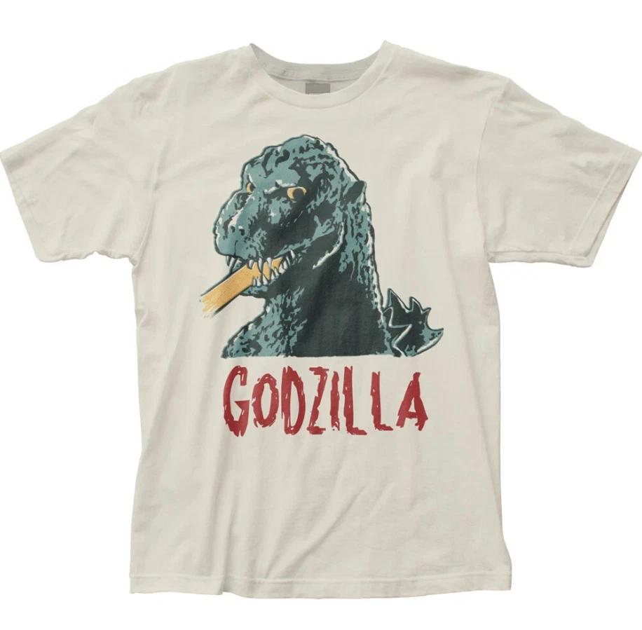 Godzilla Godzilla Vintage Style Mens T Shirt Cult Classic Movie Vintage White XXL