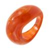 Trendy Geometric Resin Ring Marbled Color Stackable Joint Ring Unisex Accessory Fashion Statement Finger Accessories