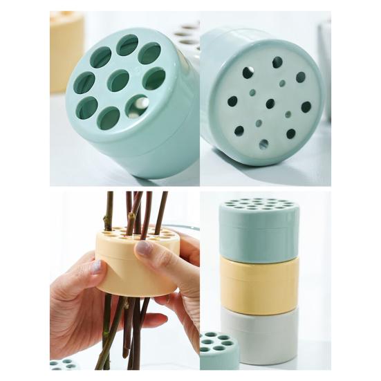 Spiral Ikebana Stielhalter DIY Bouquet Twister Vase Blumensteckgitter Mehrloch Pflanzenfixierständer Werkzeug für Blumengestecke