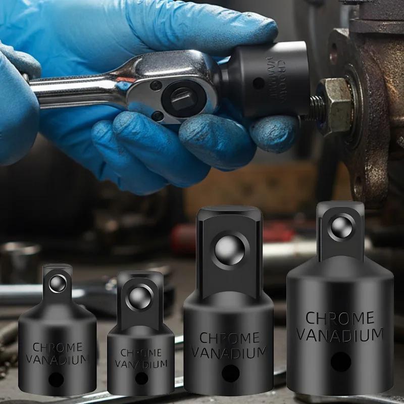 Socket Fittings Ratcheting Wrenches for Auto Maintenance Converter Reducing Auto Repair Tools 4pcs Square Socket Adapters