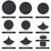 10pcs Mute Silencer Drumming Practice Pad Bass Drums Quiet Sound Off Black