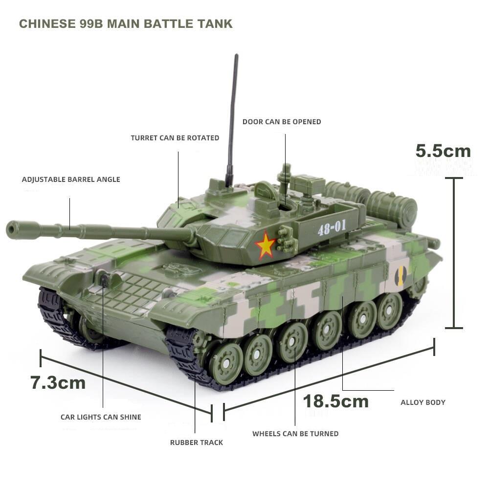 Main Battle Tank Germany Leopard 2 American M1A2 Abrams Chinese Type 99B Diecasts & Toy Vehicles Sounds & Light 1:48 Alloy Military Model