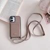Kožené ochranné pouzdro na telefon s crossbody šňůrkou pro IPhone 13 12 Mini 16E 16 15 14 11 Plus Pro Max Peněženka s krytem držáku na karty