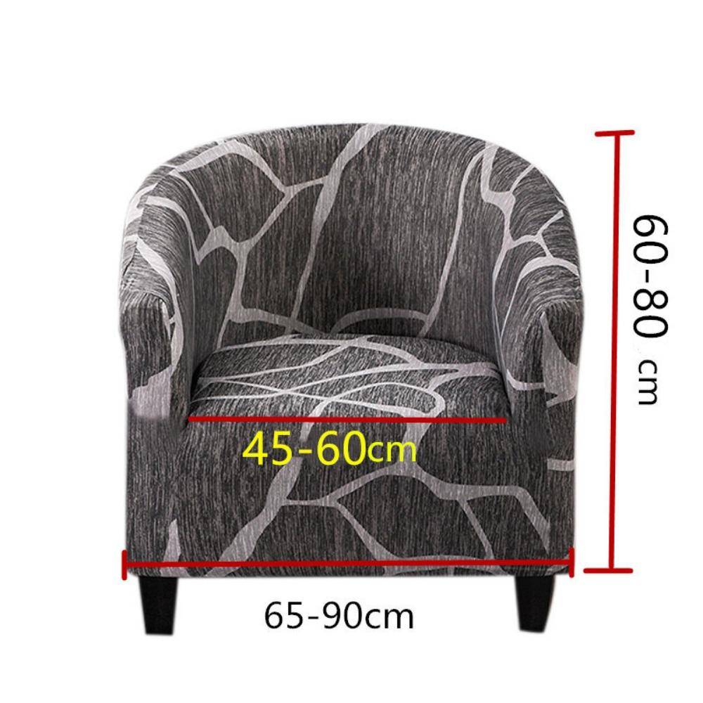 

Single Sofa Cover Universal for All Seasons Small Half Round Slipcover for Home Cafe Hotel Room 1pc