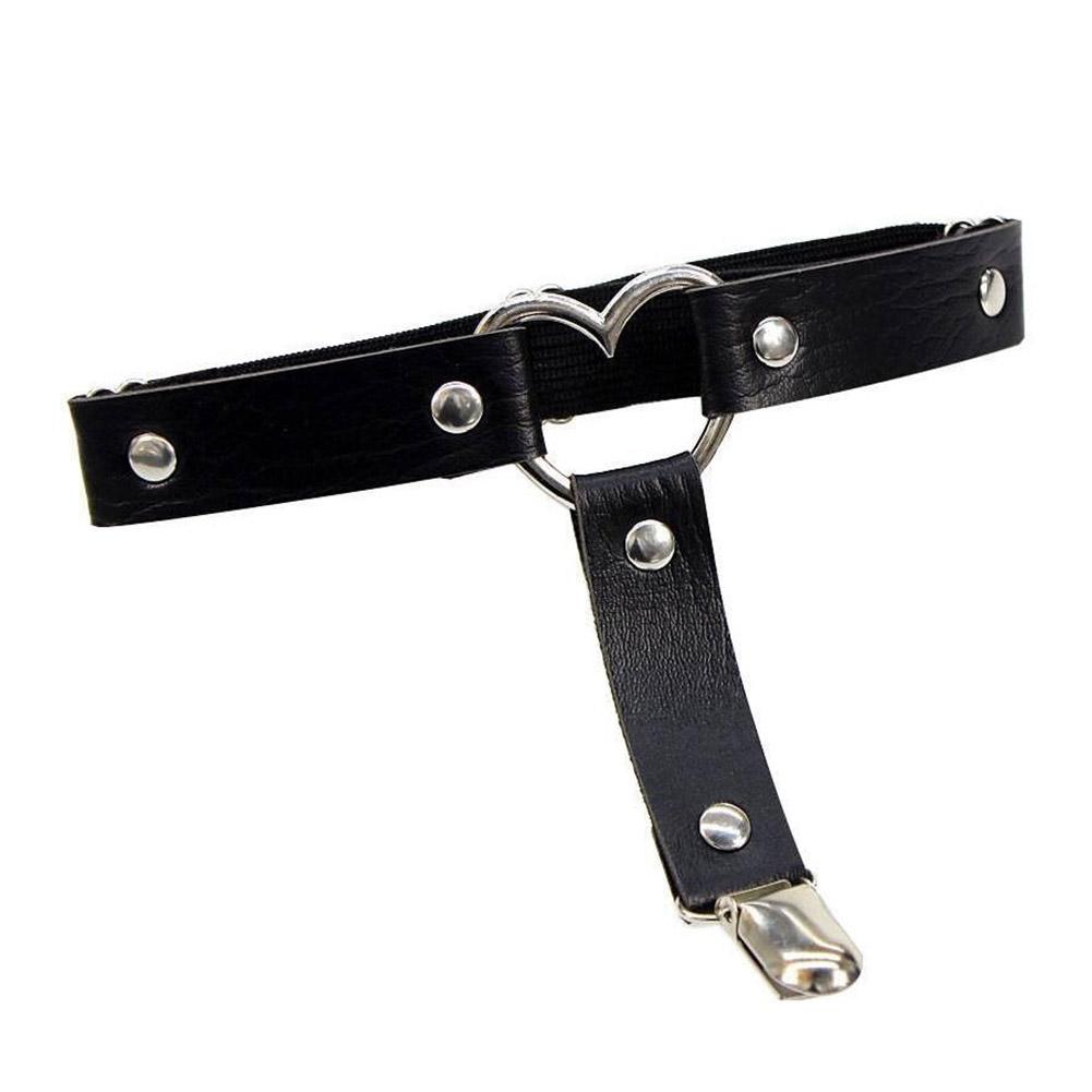 NEW 1/3/5pcs Women Thigh Ring Leg Strap with Anti-Slip Buckle Sexy Punk Goth Heart PU Elastic Adjustable Garter Leg Ring