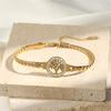 Stainless Steel Tree of Life Bracelet For Women Fashion Gold Plated Wrist Chain Waterproof  Lady Gift