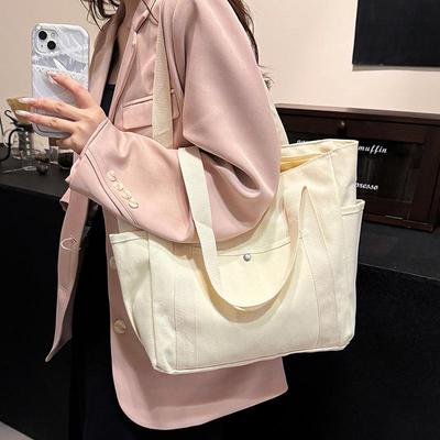 Sac Cabas en Toile Grande Taille Polyvalent pour le Travail, les Sorties et les Étudiants - Sac à Bandoulière Artistique et Grande Capacité