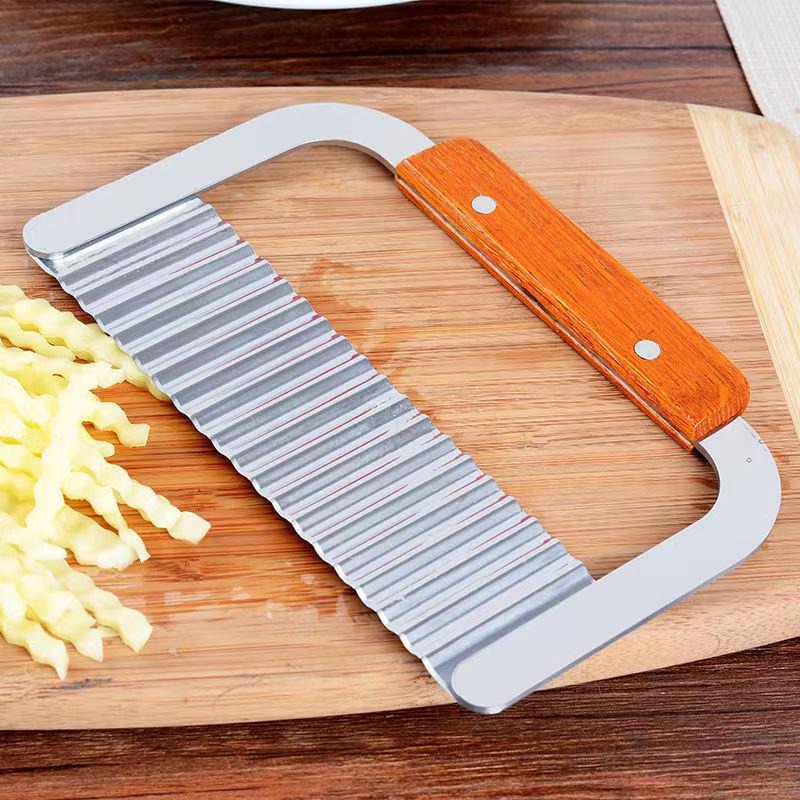 Stainless Steel Wavy French Fry and Vegetable Slicer
