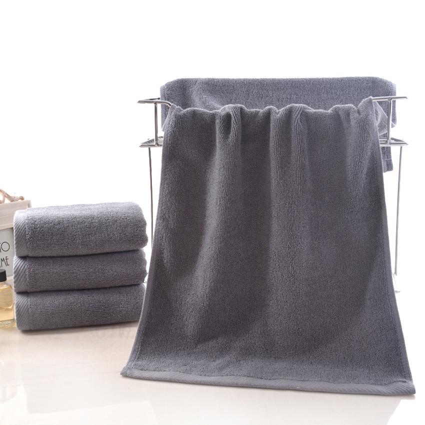 Serviettes de bain en coton épais gris uni, douces et grandes, pour la maison, la salle de bain, l'hôtel, les adultes et les enfants, 7 tailles