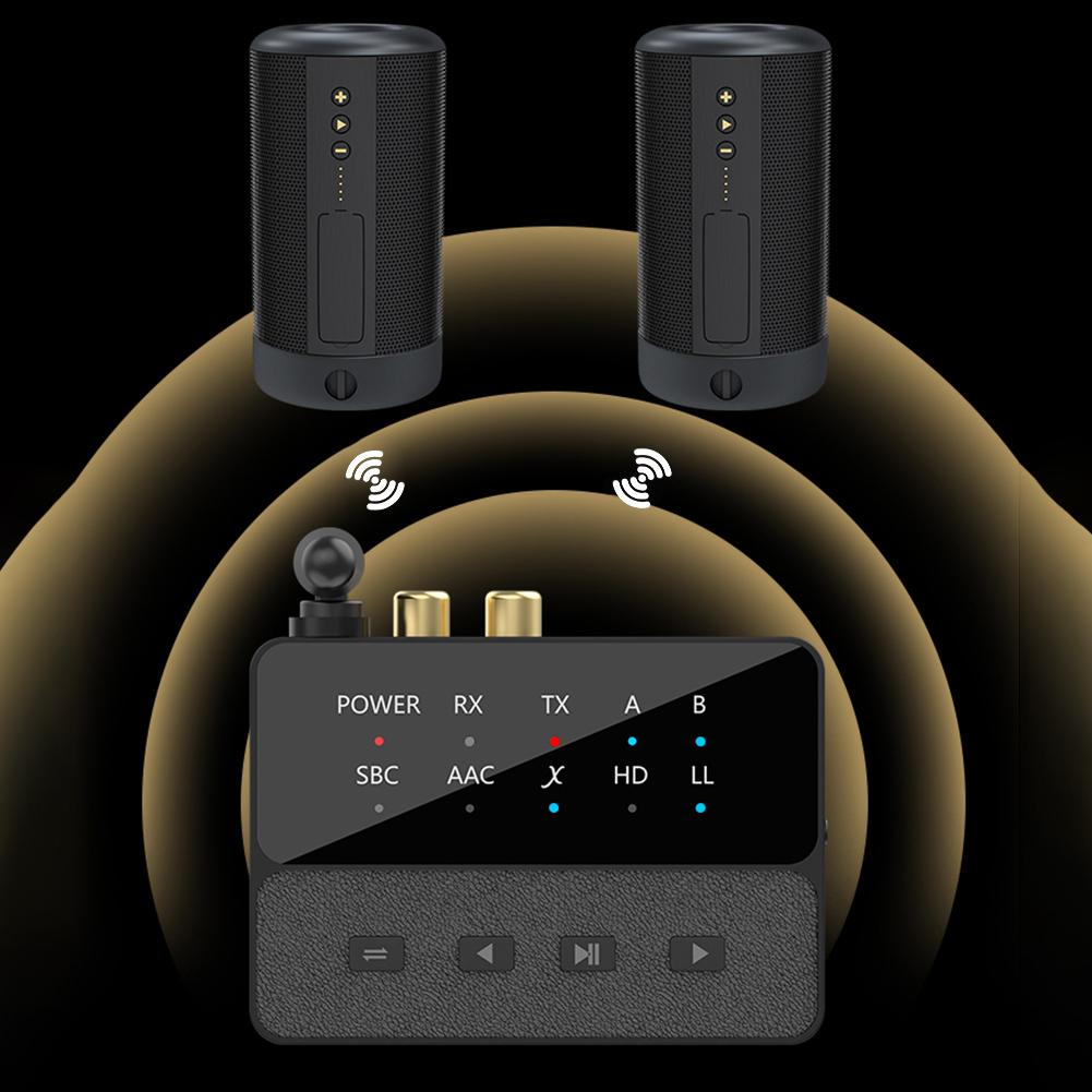 Bluetooth-Compatible 5.3 Wireless Stereo Receiver Transmitter 2 In 1 HIFI Stereo Adapter Stereo Music Adapter for Speaker TV PC