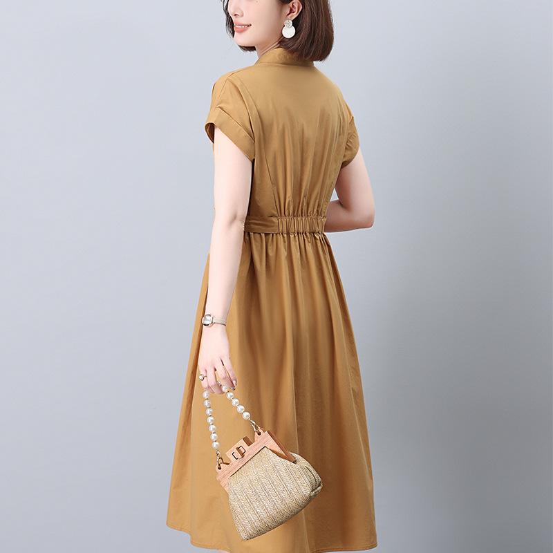 

Women s Waist-Cinching and Slimming Summer Polo Shirt Dress - 2024 Collection L (recommended weight 115-125 lbs)