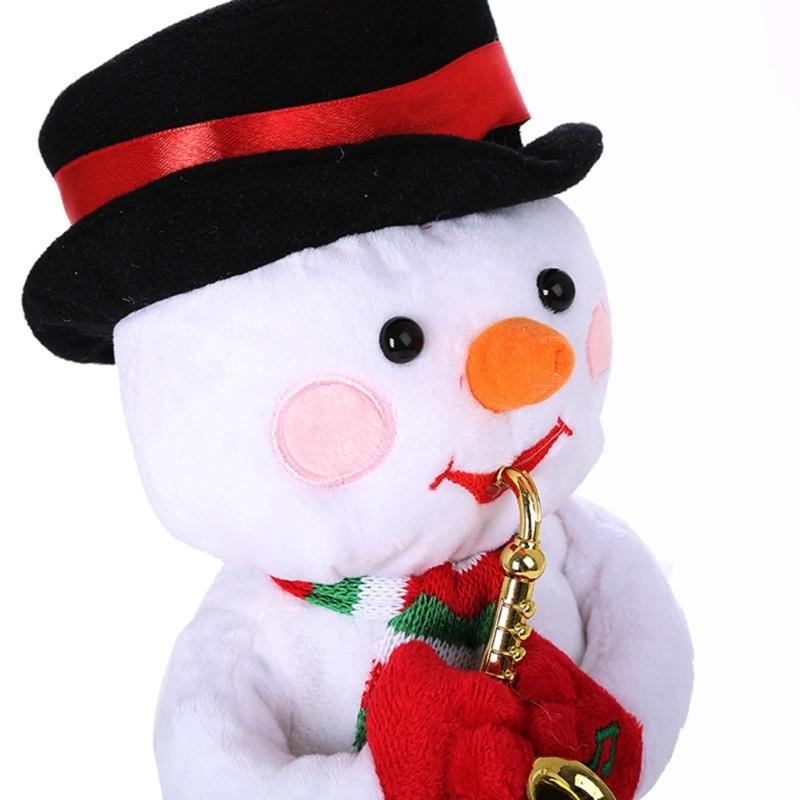 Christmas Gift Miniature Santa Claus with Saxophone Handmade Lovely Toy Holiday Twisting Santa Snowman Reindeer