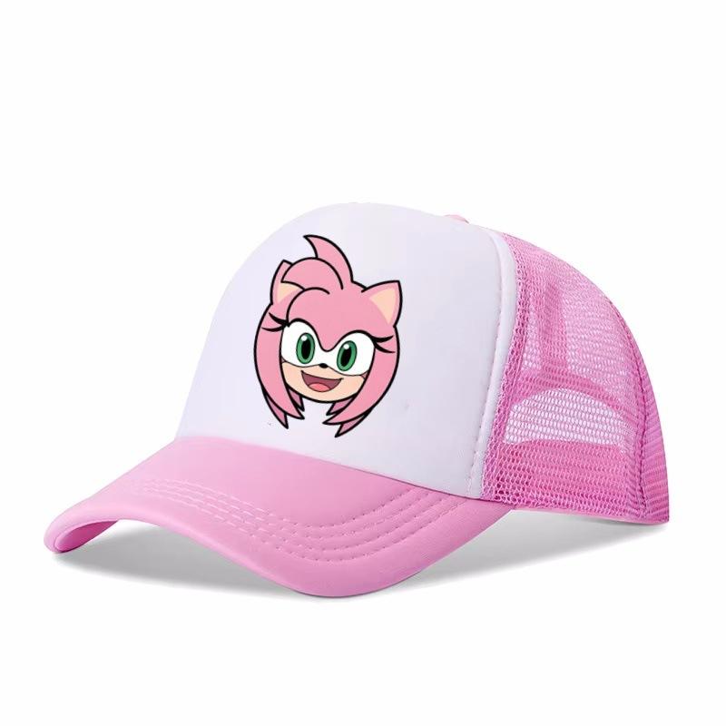 Sonic Adjustable Sun Hat—Children s Casual Printed Mesh Sun Hat