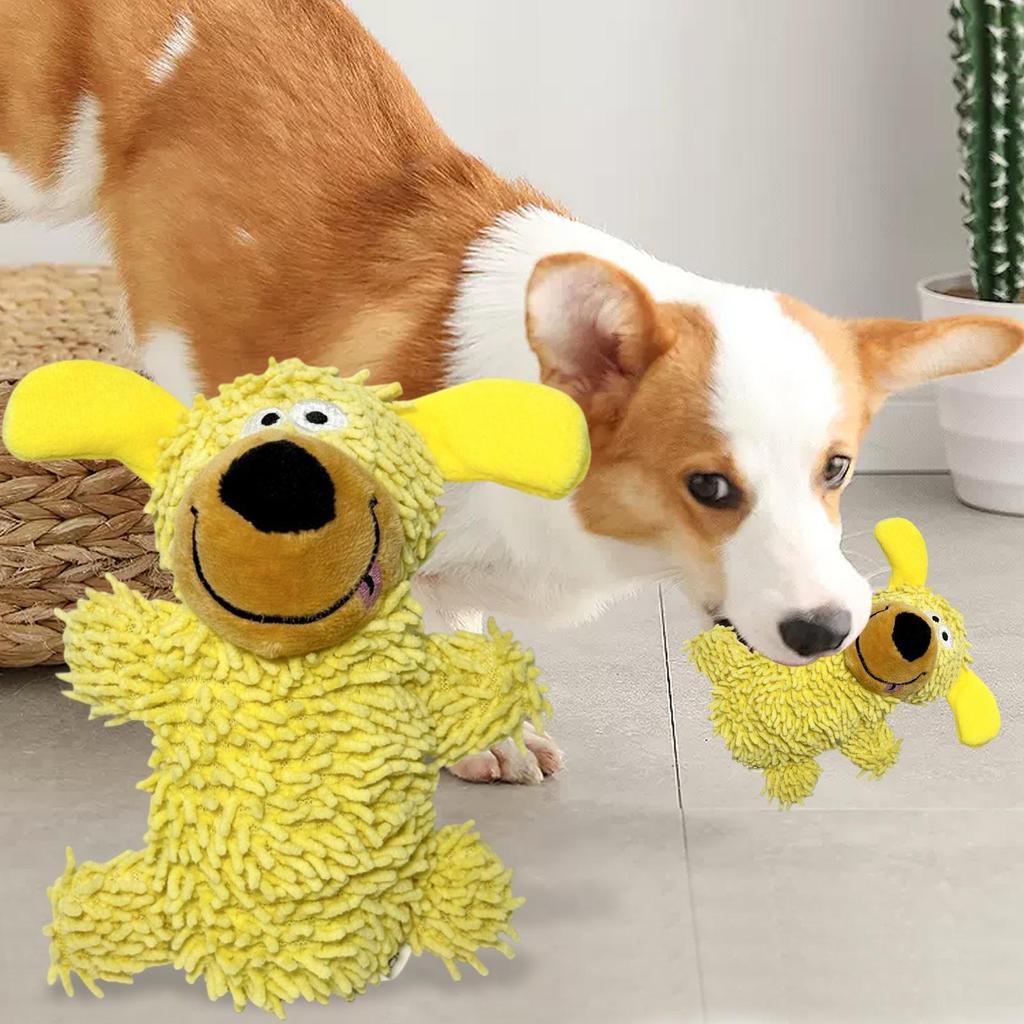 Dog Toys Chewers Cartoon Dog Plush Toys Pet Chew Games Pet Supplies Soft Doll For Small Medium Large Breed Indoor Outdoor