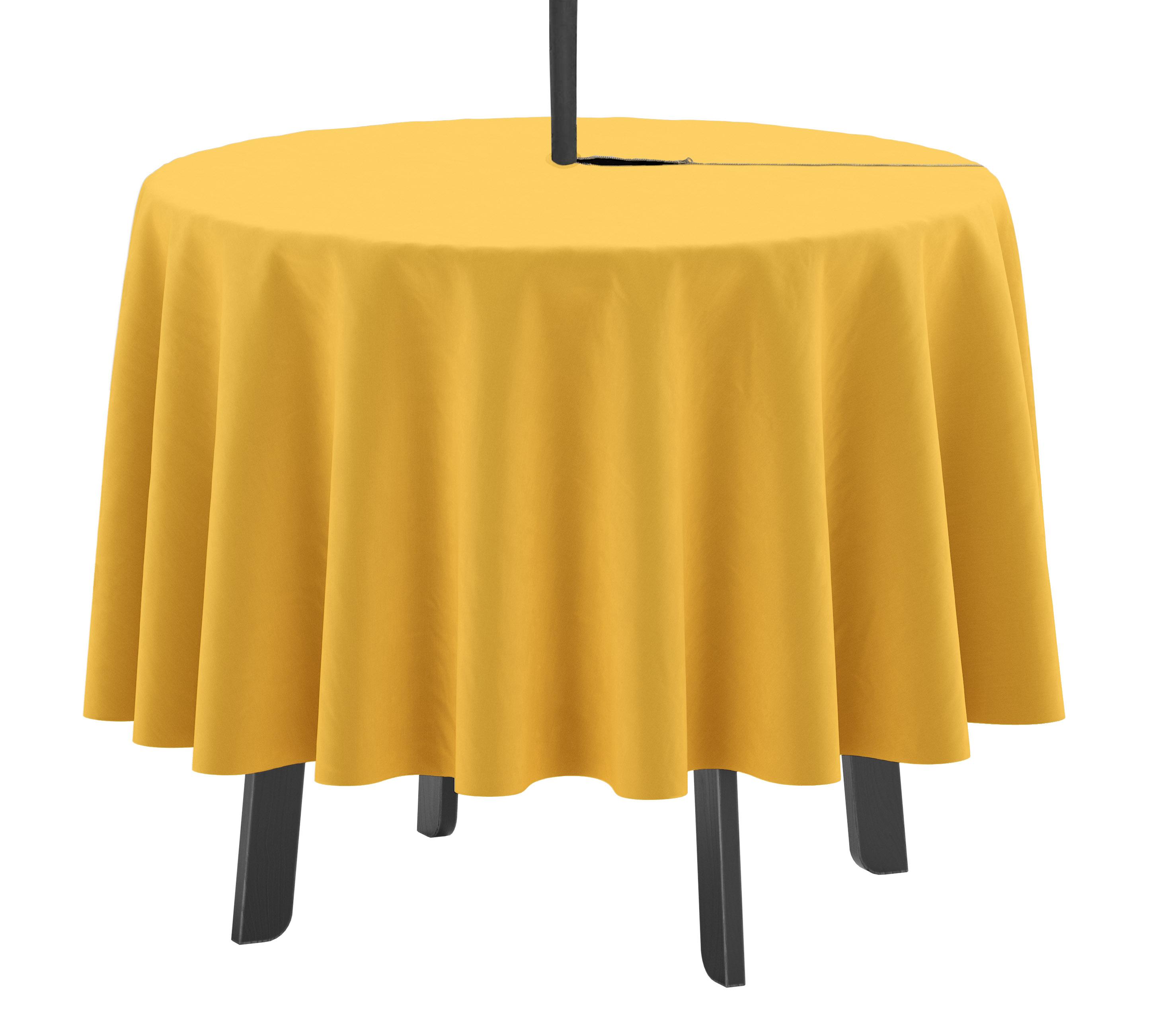 

Vargottam Indoor Outdoor Round Tablecloth 58 Inch Round Tablecloth Waterproof Patio Table Cloths 58x58 Inches With Umbrella Hole жовтий