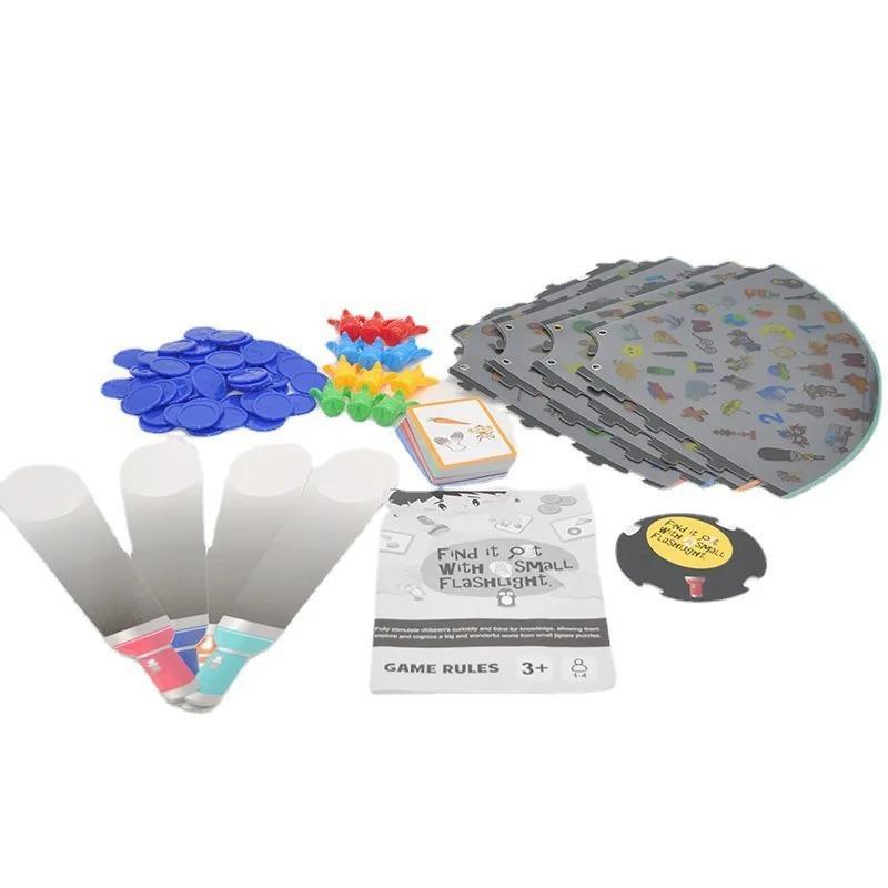 Children S Puzzle Find It Out Small Flashlights Look For Desktop Games Parent Child Interactive Training Games Toys