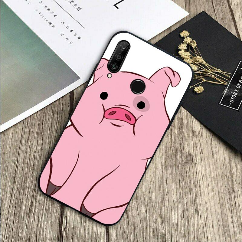 Cute PINK Kawai Pig For Huawei Nova Y72 Y73 Y90 Y70 Y60 Y91 Y61 12s 12i 11i 8i 9 10 SE P40 Lite P60 P30 Pro Case