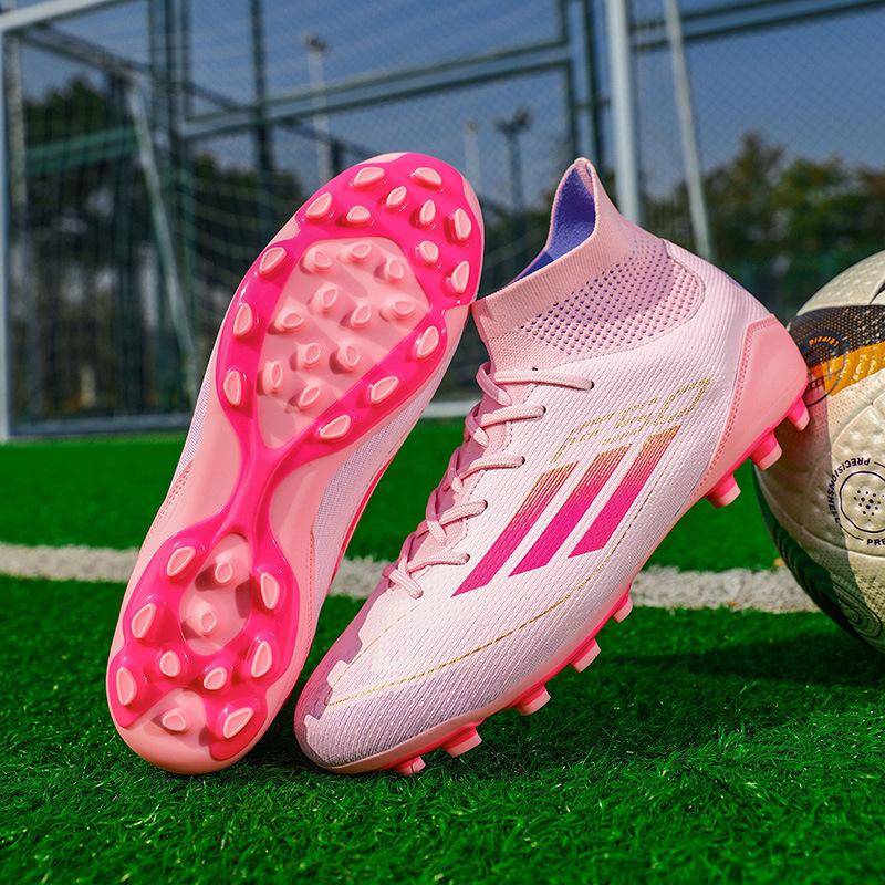 World Cup High-top Football Shoes Boys and Teenagers Students Women TF Broken Nails AG Long Nails Competition Training Shoes