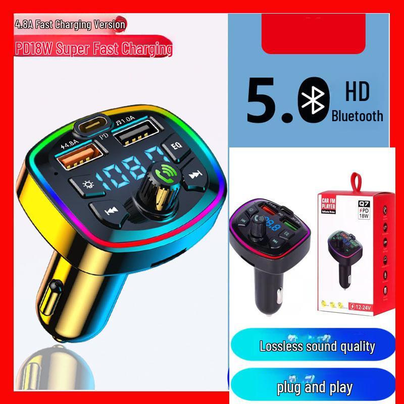 Q7 Q9 Q10 Q6 Car Bluetooth MP3 Player with Hands-Free PD Fast Charging and USB Drive Compatibility