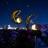 Solar Garden Light, Waterproof Metal Cat Butterfly Moon Pathway Stake Light for Yard, Lawn, Patio, Outside Decor