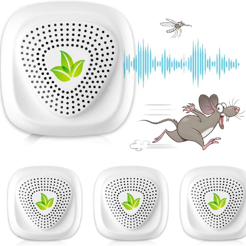 Outdoor Ultrasonic for Mice, Mosquito Repellent, Electric Ultrasonic Repellent, Anti-Mosquitoes, Indoors, Anti-Topps, Insects, Mosquitoes, Cockroaches Pack of 4