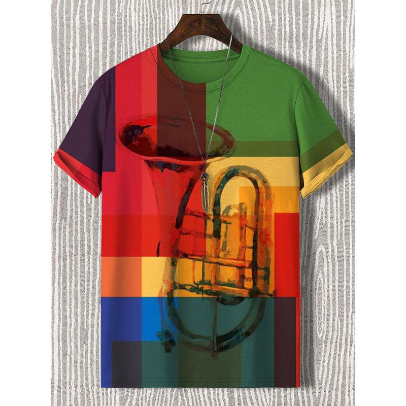 Sommer Mænds 3D Printet Rund Hals T-shirt