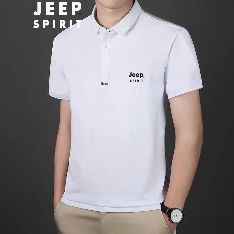 JEEP SPIRIT Men's Ice Silk Short Sleeve Polo T-Shirt