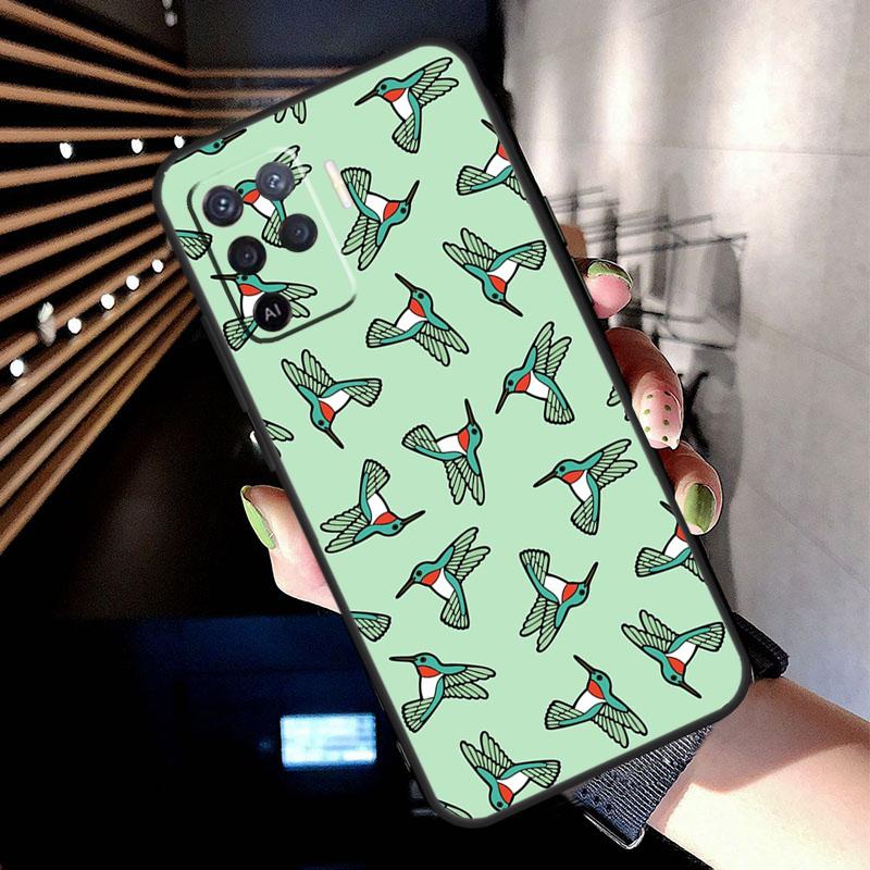 Hummingbird Case For Oppo A78 A98 A18 A38 A58 A60 A80 A40 A77 A57 A17 A74 A54 A94 A96 A76 A16 A15 A5 Pro
