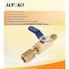 Air Conditioner Ball Valve 1/4" SAE Adapter, Straight Shut-Off Valve for HVAC A/C Automotive Service Tools, Fits for R134A R22 R12 R410A Refrigerant
