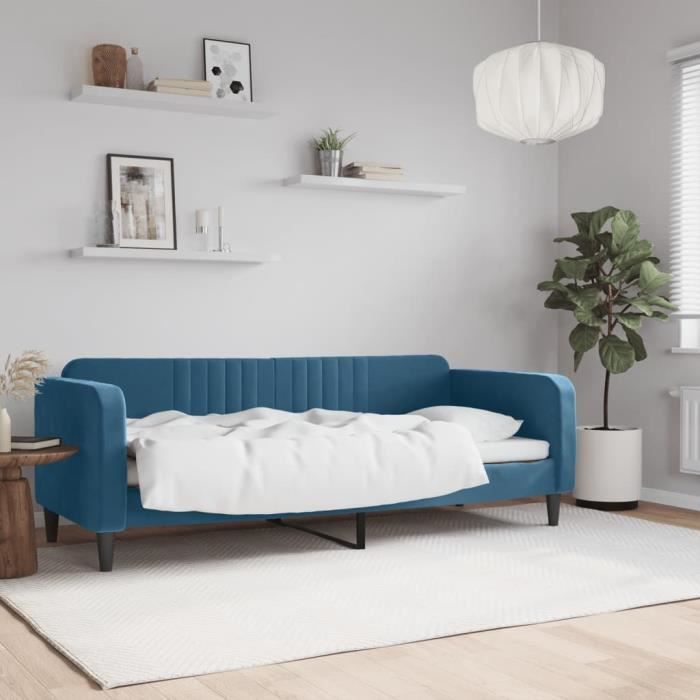 VidaXL Daybed Blue 80x200 Cm Velvet 354078