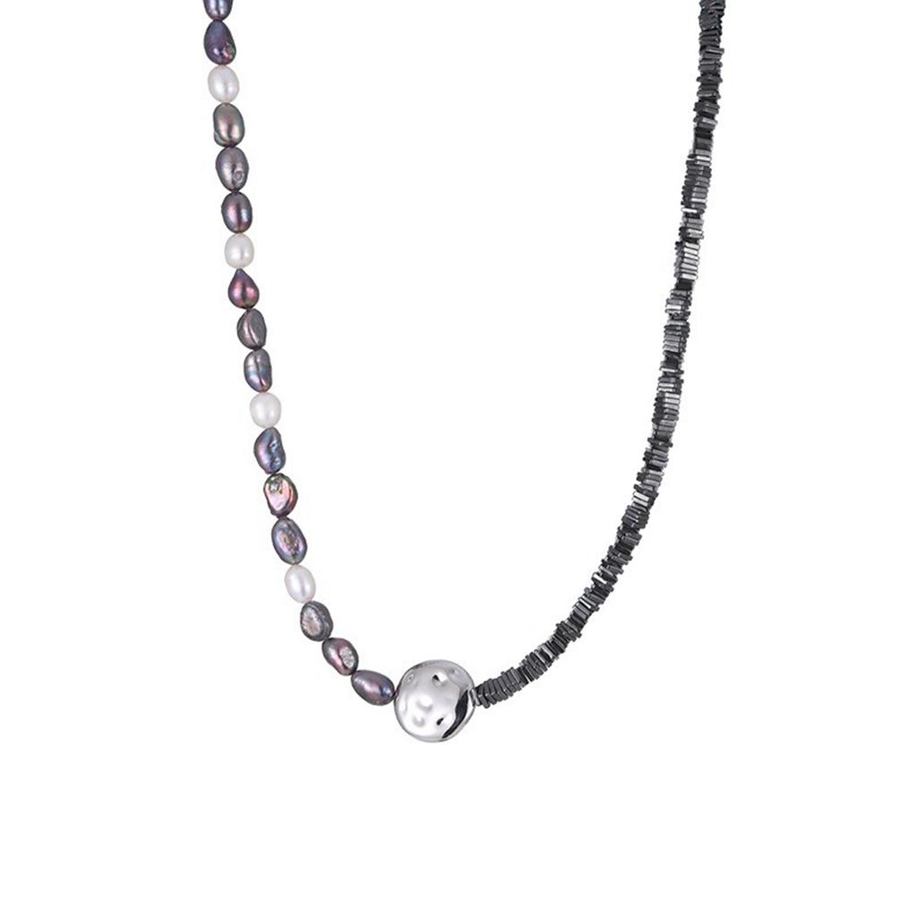 Asymmetrical Natural Pearl Necklace, A Light Luxury Girls' Fashion Necklace, A Style Accessory.