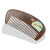 Mandarin Ducks Hand-Painted Peach Wood Hair Comb for Daily Use