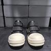 Spring Summer New Arrival Low Top Hook&Loop Couple Style Casual Board Shoes Round Toe Thick Bottom Genuine Leather Sneakers