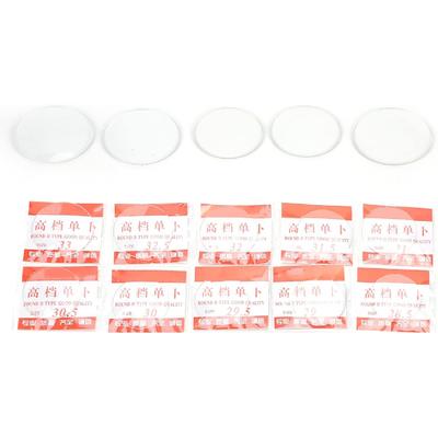 15pcs Watch Glass Lens Mineral Convex Surface Concave Back Arch Measuring Cup Lid 26‑33mm Essential Accessories for Watchmakers and Jewelry
