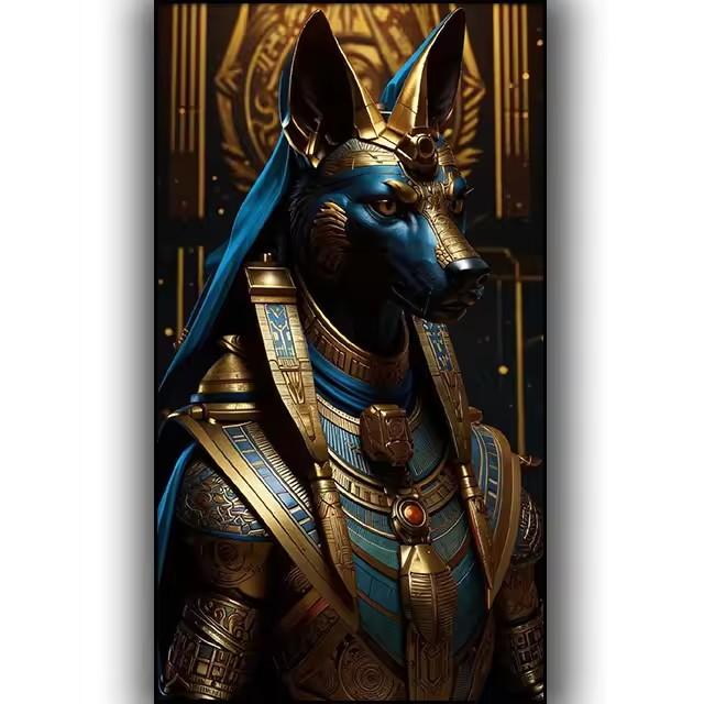 

Осирис Божественный, Египет Анубис, Алмазная живопись Большая Сделай сам Полная Квадратная Круглая Алмазная Мозаика Глаз Гора Вышивка Крестиком Full Round 30x60CM