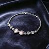 Exquisite Pink Heart & Zirconia Inlaid Adjustable Women's Bracelet