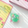 Cute Glittery Acrylic Milk Bean Keychain Pendant