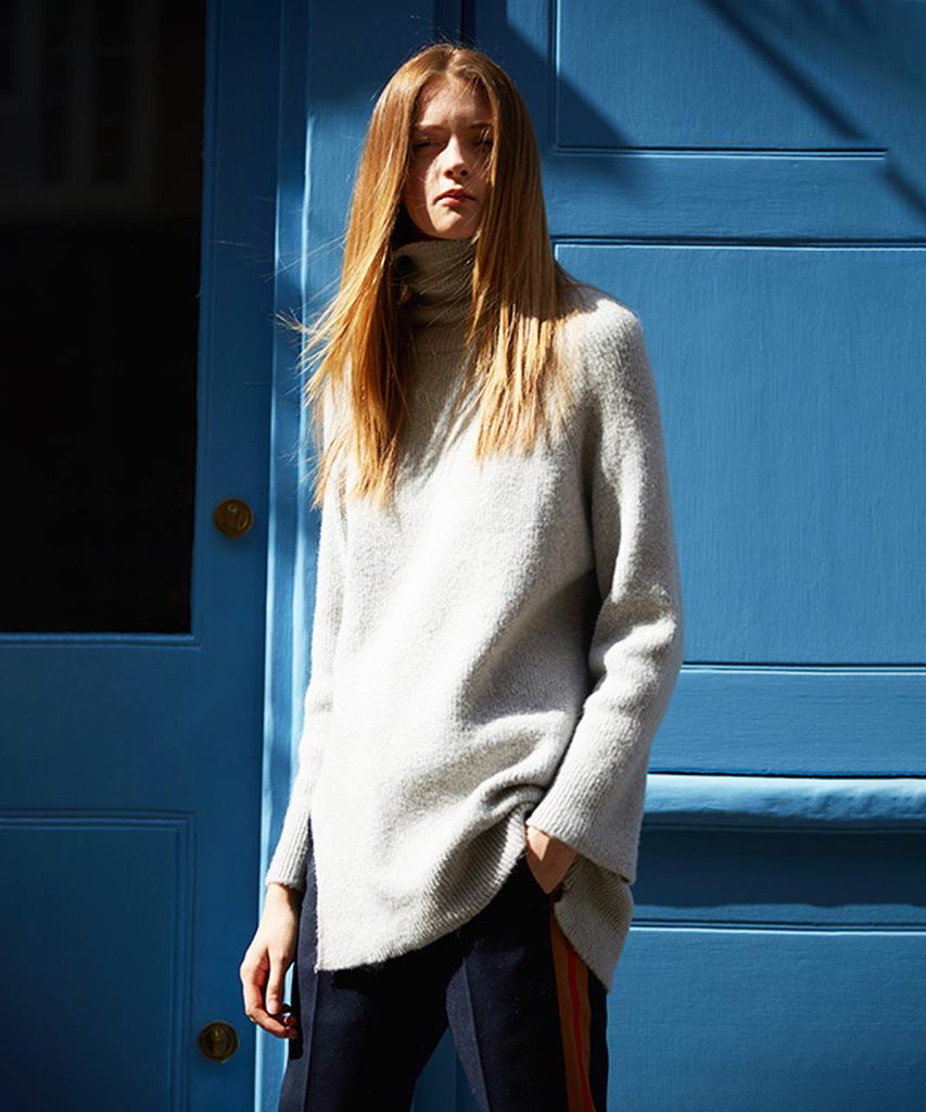 AVA MOLLI Luigi Alpaca Pull-Over(Grey)