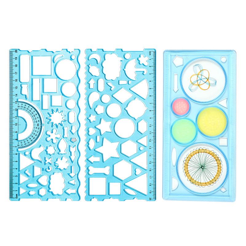 Multifunctional Kaleidoscope Drawing and Measuring Ruler Set for Students