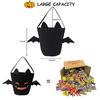 Halloween Trick or Treat Bags Bat Candy Bucket Reble Canvas Bag Best Halloween Party Gifts for Kids Halloween Bucket Large