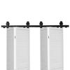 Kit de riel de herraje para puerta de granero deslizante plegable doble de 52" para Cuatro Puertas de 12"
