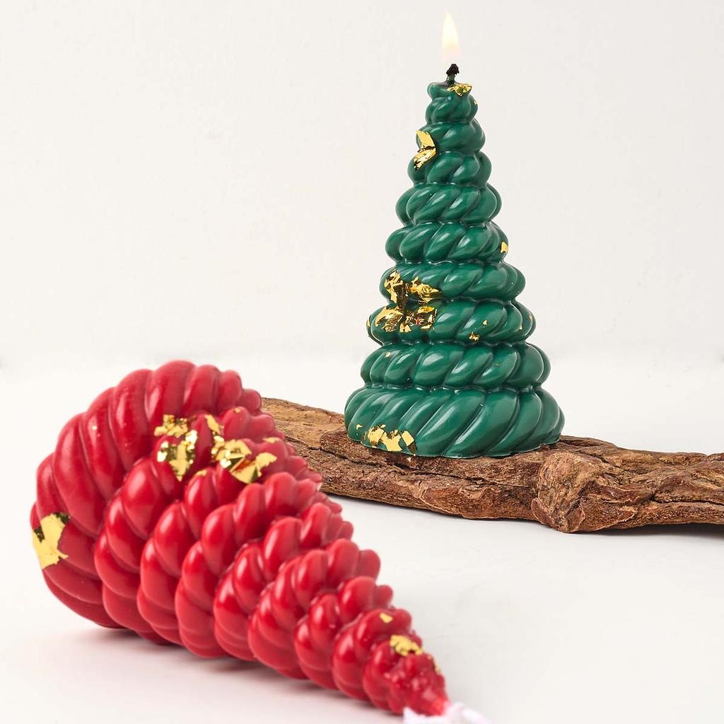 3D Hamprep Julgran Silikonljusform DIY Julklappar Tvålformningskit Gips Harts Bakverktyg Hem Semesterpresenter
